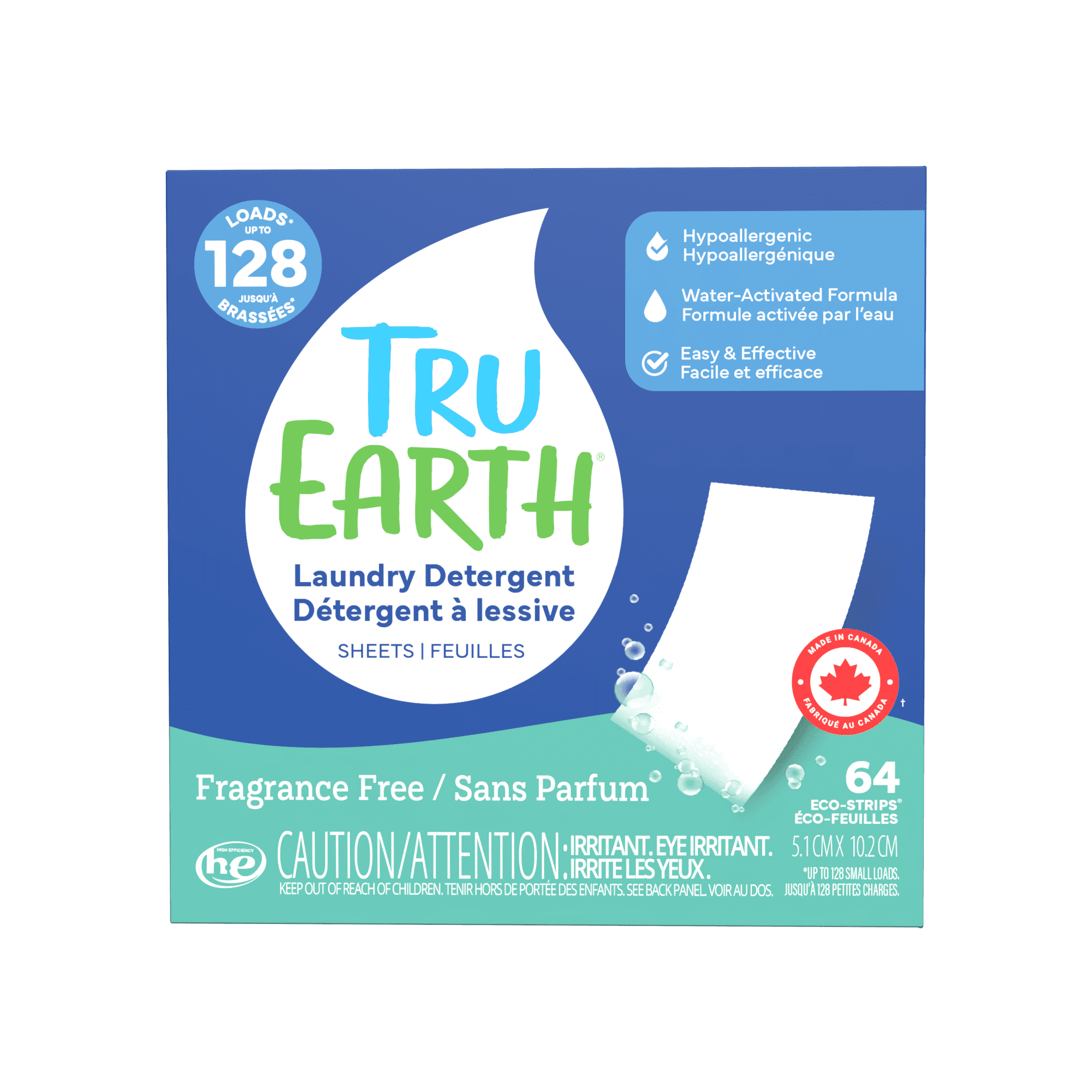 Tru Earth Fragrance Free Laundry Detergent Sheets Up to 128 loads