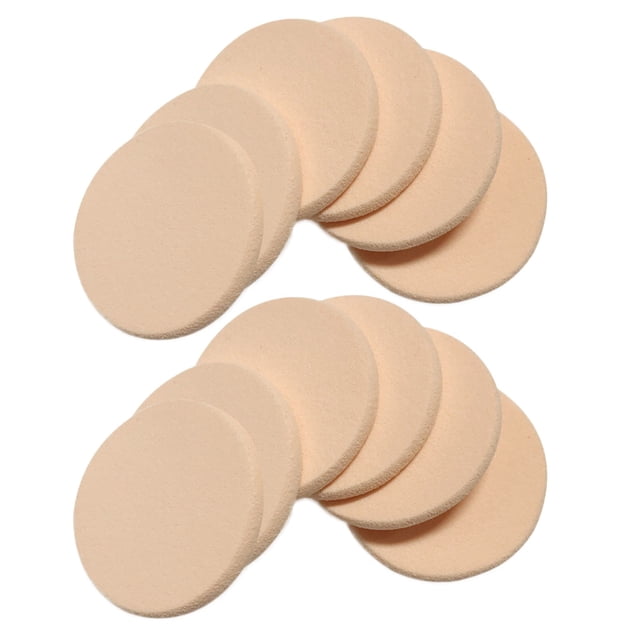 WIFKLSIIPG Éponge en Latex Houppette 55*7mm Ton de Peau Bord Houppette Éponge Houppette 12 Pcs