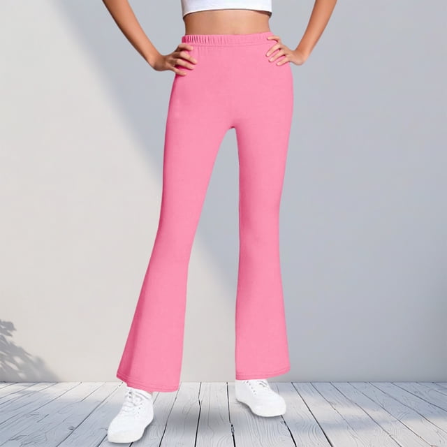 Cowsor Girls Flared Dress Pants – Soft Bell Bottom Uniform Pants for School or Daily Wear