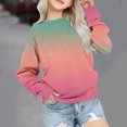 thumbnail image 2 of Yuyuzo Chandails en Molleton pour Filles Col Rond Manches Longues Décontracté Confortable Bloc de Couleur Pull d'Automne, 2 of 5