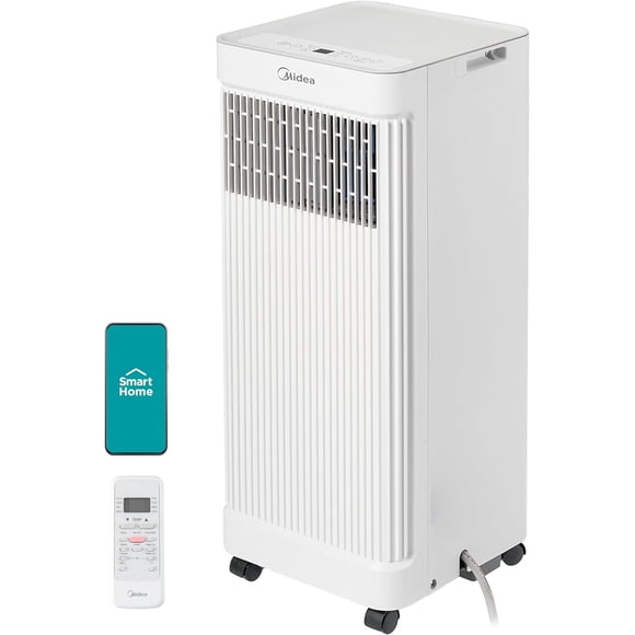Midea 10,000 BTU (7,100 BTU SACC) Portable Air Conditioner with Wi-Fi, Dehumidifier & Fan, Cools up to 300 Sq. Ft., Window Kit Included