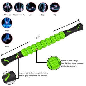 Dvkptbk Massage Roller Gear Massage Muscle Roller Stick Body Health Sports Exercise Tool Fitness & Yoga Equipment