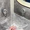 thumbnail image 3 of Bathroom Products No-Drill Clear Wall Light with Glacier Pattern - Suction Cup Shelf Removable Multifunctional Triangle & Rectangle Storage for Bathroom Shower Organizing, 3 of 3