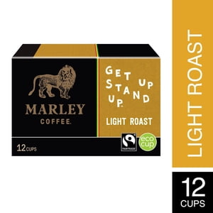 Marley Coffee Get Haut Stand Up, Roast léger, Capsules compatibles K-Cup à usage unique, 12 Capsules
