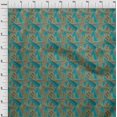 thumbnail image 4 of oneOone Cotton Poplin Twill Turquoise Blue Fabric Tribal Craft Projects Decor Fabric Printed By The Yard 56 Inch Wide, 4 of 4