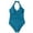 Navy, variant on Swimwear Suit Women V One Control Pieces Bathing Tummy Ruched Swimsuits, Suitable For Commute Days