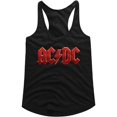 thumbnail image 1 of AC/DC Hard Rock Band Music Group Red Distressed Logo Womens Tank Top Tee, 1 of 1