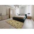 thumbnail image 4 of Ahgly Company Indoor Rectangle Abstract Chrome Gold Yellow Oriental Area Rugs, 7' x 10', 4 of 6