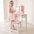 thumbnail image 2 of Teamson Kids Coiffeuse avec Miroir et Tabouret Ensemble de Jeu Rose, 2 of 5