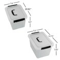 thumbnail image 4 of Obstnny 12 Quart&6 Quart Plastic Latching Box With Handles Clear Storage Bins With Lid, 4 of 4
