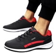 thumbnail image 4 of Chaussures Hommes Espadrilles Mode Hommes Talon Compensé Semelle Souple Espadrilles Semelle Souple Bout Rond Respirantes Course Chaussures Western Mode Hommes Chaussures de Course Chaussures Homme (Noir, 9), 4 of 7