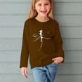thumbnail image 5 of T-shirts à Manches Longues pour Filles, Col Rond, Imprimé Libellule, en Coton, T-Shirts Décontractés d'Automne et de Printemps, T-Shirts Graphiques Basiques pour Enfants (7 Ans, Brun), 5 of 5