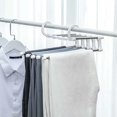 thumbnail image 4 of Portable Clothes Hanger Multifunctional Pants Rack Stainless Steel Trousers Holder Clothes Organizer Storage Rod, 4 of 9