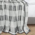 thumbnail image 2 of Nestl Ultra Plush Heavy Thick Raschel Imitation Mink Bed Blanket, 55 x 82, Gray Check, 2 of 5