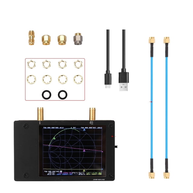 V2 Vector Network Analyzer Digital Nano VNA Tester MF HF VHF UHF USB Logic Antenna Analyzer Measuring S Parameters, Voltage Standing Wave Ratio ,Multiple Functions
