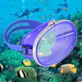 thumbnail image 4 of Oval Snorkeling Water Single Lens Wide View Glasses Goggles Eyewear Blue, 4 of 8