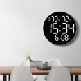 thumbnail image 3 of Wall Clock USB Powered Clock Digital Clock Non Ticking LED Digital for Living Room White, 3 of 9
