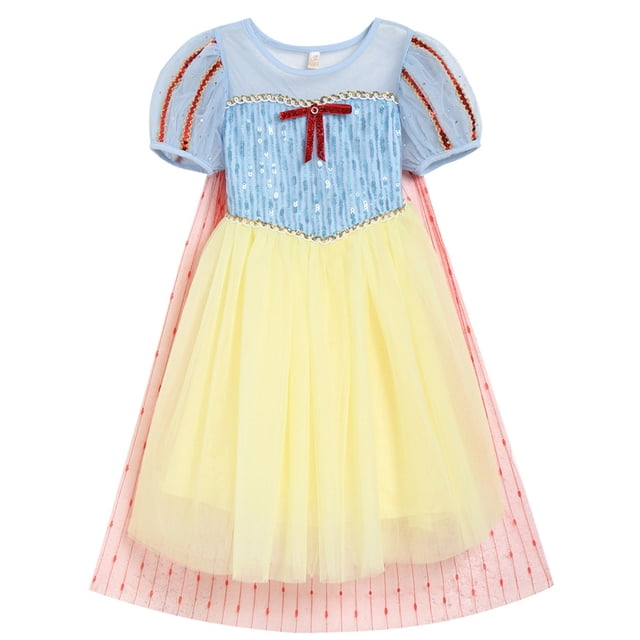 Robe Fille Princess Robe en Maille Costume Fête d'Anniversaire Cosplay Costume de Noël