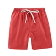 thumbnail image 4 of Customer Favorite,2PC Kids Shorts, Solid Casual Sports, Drawstring, Summer, Kids' Outfit, Quick Dry, Comfortable Fit Versatile Style|100%Polyester,Black,Sopatenor, 4 of 8