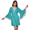 thumbnail image 1 of Moomaya Printed&nbsp;Bathrobe&nbsp;For Girls Bell Sleeves&nbsp;Robe&nbsp;For Women Crossover&nbsp;Robes, 1 of 6