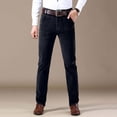 thumbnail image 2 of WEAIXIMIUNG Pantalon Habillé pour Homme Coupe Ajustée Brun Pantalon Extensible en Velours Côtelé pour Homme Velours Côtelé pour Homme Pantalon Décontracté Régulier pour Homme Pantalon à Jambe Droite Pantalon, 2 of 4