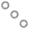 thumbnail image 2 of Redempat Chain Ring - Easy To Install Durable Wide Compatibility - Bike Crank Precise Fit Bicycles Crank 46T black 3Set, 2 of 6