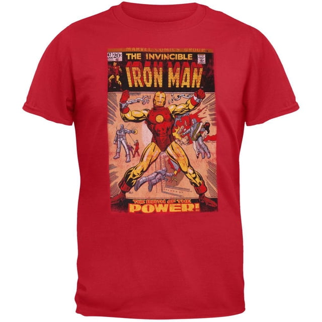 Iron Man - T-Shirt Doux pour Adulte Iron Man Invincible