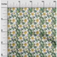 thumbnail image 2 of oneOone Popeline de Coton Verte Tissu Floral Matière de Robe Tissu Imprimé Tissu au Mètre 42 Pouces de Large, 2 of 4