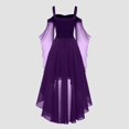 thumbnail image 4 of Robes Style Gothique pour Femmes Grande Taille Mode Robe Midi Corset Manches Longues Évasées Chiffon Fête Élégante, 4 of 5