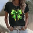 thumbnail image 1 of Elvqul T-Shirts à Col Rond pour Femmes Grande Taille T-Shirts Mode Imprimé de la Saint-Patrick Jolis Hauts Verts pour Femmes Manches Courtes, 1 of 5