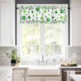 thumbnail image 5 of St. Patrick''s Day Kitchen Curtains and Valances Set, Green Shamrock Irish Clover Window Tiers Seasonal Spring Holiday Half/Short Curtains for Small Windows Cafe /Living Room/ Bedroom 54x 36 in, 5 of 5