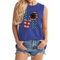 thumbnail image 1 of LSLJS Débardeurs à Col Rond pour Femmes Mode Femmes Décontracté Col Rond Imprimé de Lettres Manches Courtes T-Shirt Gilet Blouse Hauts, 1 of 3