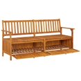 thumbnail image 2 of vidaXL Storage Bench 170 cm Solid Wood Acacia, 2 of 5