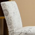 thumbnail image 4 of Roundhill Furniture Botticelli English Letter Print Fabric Armless Contemporary Accent Chair, Single, 4 of 5