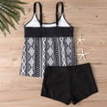 thumbnail image 3 of Women Tankini Swimsuits Two Piece, Plus Size Printed Swimwear with Strap V Neck, Modest Bathing Suits for Beach Pool Summer, 3 of 5