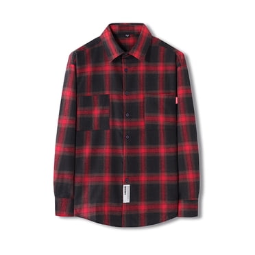 Aqestyerly Chemise en Flanelle pour Homme à Manches Longues à Carreaux Coupe Régulière Chemise Mode Décontractée pour Usage Quotidien Automne Hiver HWRETIE