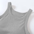 thumbnail image 4 of Timegard Camisoles pour Femmes Côtelées d'Été à Col Rond Sans Manches Confortables Courtes avec Soutien-Gorge Intégré, 4 of 6
