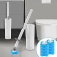 thumbnail image 2 of YOPTOP Disposable Toilet Brush with 14 Toilet Brush Refills Heads Toilet Bowl Cleaner Holder Set  Disposable Toilet Bowl Brush  Disposable Toilet Brush Cleaner for Deep Cleaning, 2 of 9