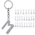thumbnail image 2 of Key Chain Rhinestone A to Z Design Pendant Keychain Key Ring for Handbag Decor, 2 of 8