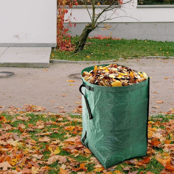 Sac de Collecte de Feuilles de Jardin, Sac de Rangement en Polypropylène Robuste pour Déchets de Cour, Feuilles, Ordures, Grande Capacité, Pliable, Durable pour une Utilisation Extérieure et Facile à Ranger
