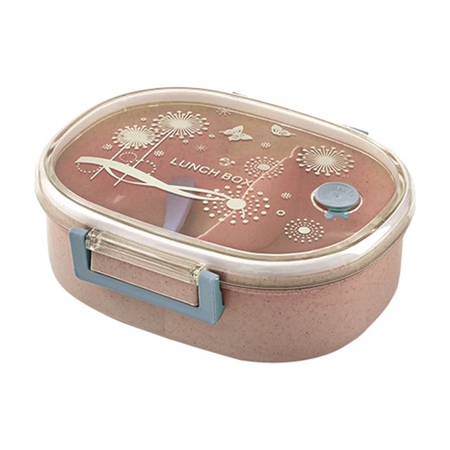 Rbaofujie Wheats Straw Single Layer Lunch Box Mobile Phone Holders Lunch Box Student Office Worker Lunch Box Microwaveable Lunch Box