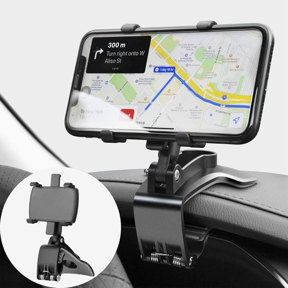 2 Pcs Support de Téléphone pour Voiture Rotation à 360 Degrés Support de Téléphone pour Tableau de Bord pour Téléphone Intelligent 4-7 Pouces GPS