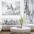 thumbnail image 1 of Running White Horses - Animal Canvas Art Print, 1 of 3