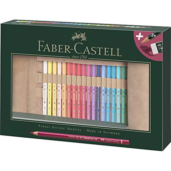 Faber-Castell Crayons de Couleur Polychromos Rouleau de Crayons 30 Couleurs Ensemble 110030