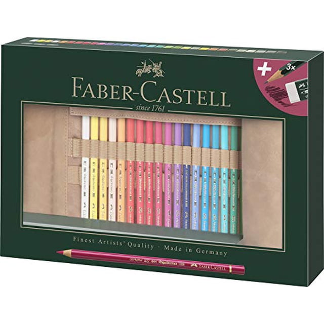 Faber-Castell Crayons de Couleur Polychromos Rouleau de Crayons 30 Couleurs Ensemble 110030