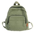 thumbnail image 1 of Fashion Women Solid Color Backpack Students Canvas School Knapsacks (Green), 1 of 6