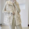 thumbnail image 4 of LOVZFMLL Vestes pour Femmes Mode Décontractée Manteau d'Hiver Intégré Veste Mi-Longue, 4 of 4
