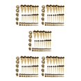 thumbnail image 1 of Transemion 36 Pieces Ear Gauges Stretching Kit Expanders 14G-00G Plugs Gold 36 Pcs 5Set, 1 of 6