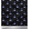 thumbnail image 1 of Soimoi Poly Georgette Fabric Whale Ocean Printed Fabric 1 Yard 42 Inch Wide, 1 of 3
