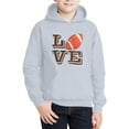 thumbnail image 3 of MIASHUI Sweat à Capuche Garçons Filles Enfants Rugby Imprimés Lettres Manches Longues Hauts Chauds, Gris, 5-6 Ans, 3 of 4